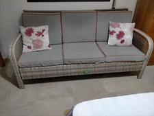 Divano A 3 Posti In Stoffa Grigia Sfoderabili