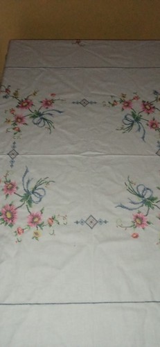 Tovaglia cotone con ricami - cotone,