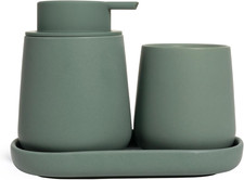 Set Da Bagno Verde, 3 Pezzi