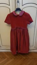 Abito Bimba Bordeaux Rosso Vittoriano Damigella cerimonia Velluto Cotone 10 12