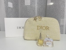 DIOR Gold Makeup Pochette Bag