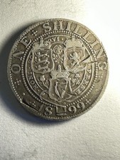 MONETA GRAN BRETAGNA 1 SCELLINO REGINA VITTORIA 1899 ARG. g.6 OLD SILVER COIN
