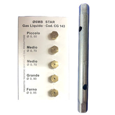 Bompani ugelli iniettori cucina 6mb 4 fuochi + forno gpl bombola + chiave 6/7