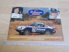 Carte Rothmans Racing - Paris