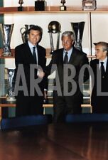 Foto vintage Calcio, Inter, Facchetti e Prisco con Lippi, 1999, stampa 22x15 cm