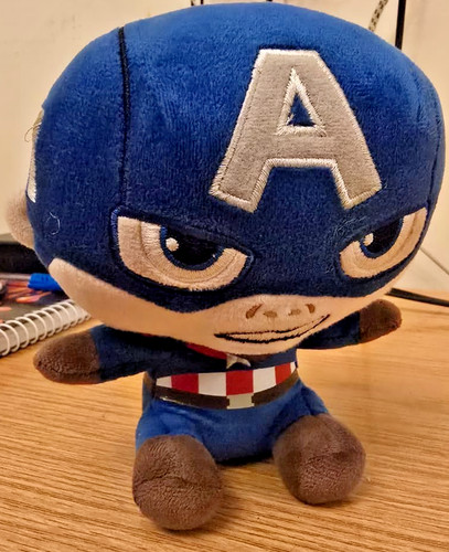 Peluche captain america - america, 6"