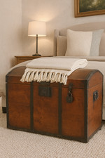 Baule Antico in Legno con Rinforzi in Ferro – Porta Munizioni Fine ‘800 cassapan