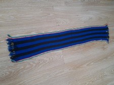 SCIARPA  VINTAGE '80 CALCIO INTER PANNO NEROAZZURRO BORDO TRICOLORE + 1 OMAGGIO