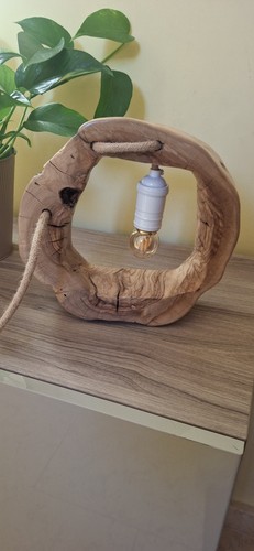 Lampada artigianale legno - lampada, in
