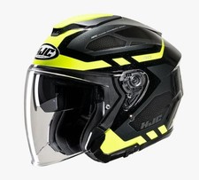 HJC - CASCO MOTO JET I30 ATON MC3H NERO/GIALLO FLUO/GRIGIO