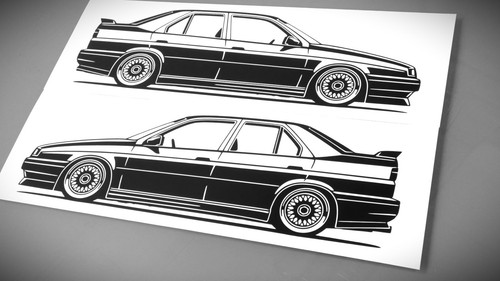 Adesivo alfa romeo 155 - romeo,