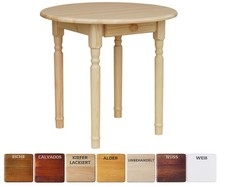 Tavolo rotondo in pino con