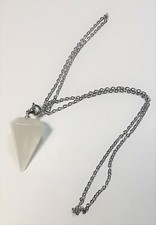 9A Pendolo Pendolino Cristallo di Rocca Quarzo Ialino Radiestesia Divinazione 