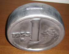 SALVADANAIO 1 LIRA del 1953 in terracotta - Vintage da collezione