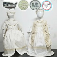 Ropon con faldon para bautizo