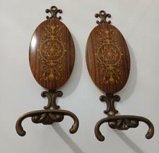 Set Coppia Appendiabiti Appendini Attaccapanni da Parete Muro Vintage