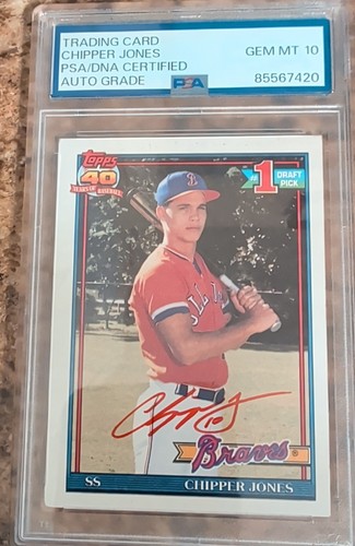 1991 topps 333 chipper jones - 1991,