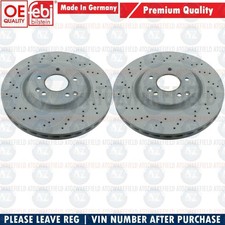 PER MERCEDES CLASSE C C320 CDi AMG SPORT COPPIA DISCHI FRENO ANTERIORI FORATI 330mm