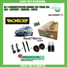 KIT 4 AMMORTIZZATORI MONROE + TAMPONI + SUPPORTI ANTERIORI FIAT PANDA (169) 4X4