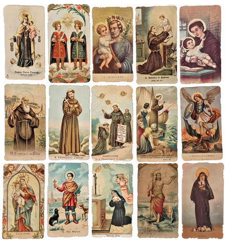 Lotto santini antichi - 15, santi