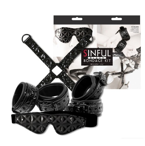Sinful black bondage kit - sinful,