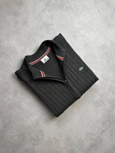 Full zip lacoste marron - full, logo