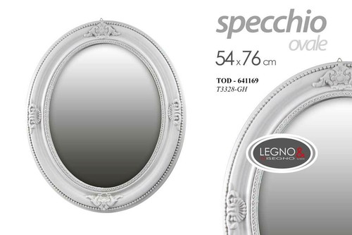Specchio parete ovale - specchio,