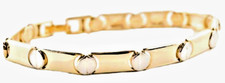 Bracciale Bianco Giallo Oro
