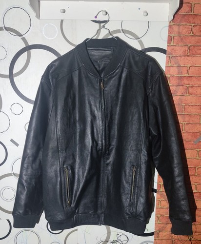 Giubbotto bomber pelle nero - giubbotto,