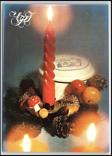 Candela rossa bulgara vintage