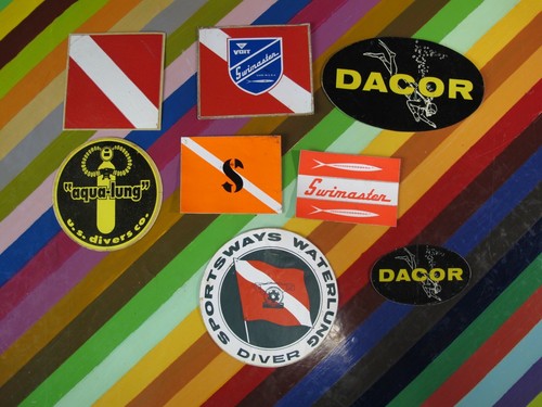Adesivo surf subacqueo vintage