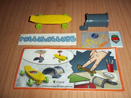 Ff541 skateboard giallo con - skateboard,