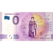 0 € ZERO EURO SOUVENIR BANCONOTA ITALIA 2022 - LEONARDO DA VINCI
