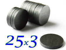 200 pezzi 25x3mm  MAGNETI FERRITE y30 strong  CALAMITE FERRITE MAGNETE CERAMICA