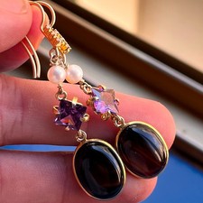 orecchini regalo per lei donna moderna agata verde tormalina preziosi