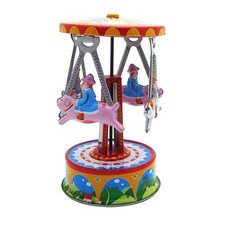 Wind Up Carousel Metal Tin