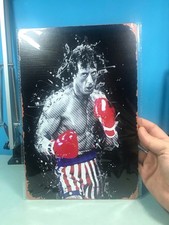 15144 Rocky Balboa film cult Targa insegna metallo vintage style home decor