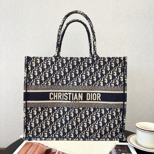Dior book tote - large, blue