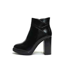 SOLO SOPRANI SCARPE DONNA STIVALETTI CON TACCO ALTO E PLATEAUX 315 NERO LOGO