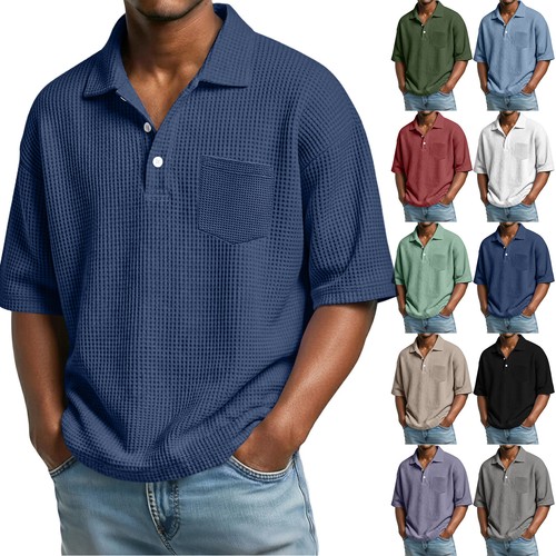 Polo uomo maglia - waffle, manica