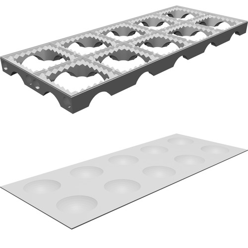 Stampo ravioli 2x6 taglierino - stampo,