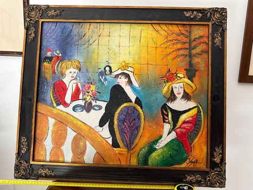 Quadro olio tela donne - olio, tela.