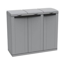 Terry ECOLINE 3 Armadio differenziata 3 Ante battenti, 3 Coperchi Grigio (100cm)