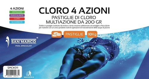 Cloro per piscina azioni con - 4,