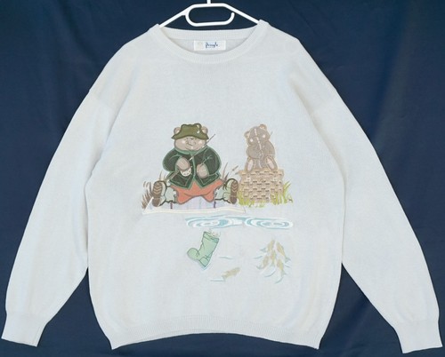 Maglione maglia orso pesca