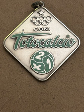 Medaglia Bertoni pubblicitaria Totocalcio Fiduciari CONI 1974 in argento 925