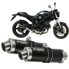 Scarichi Storm by Mivv nero Gp acciaio inox per Ducati Monster 695 2006 > 2008