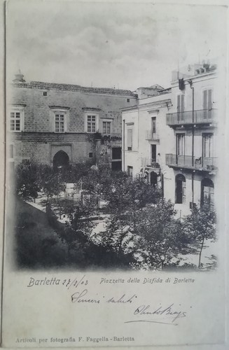 Cartolina barletta piazzetta - barletta,