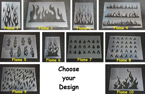 Stencil fiamma scegli design - stencil,