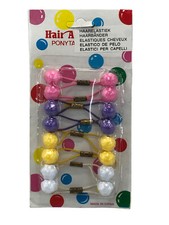 8 ELASTIC HAIR BOWS PLASTIC